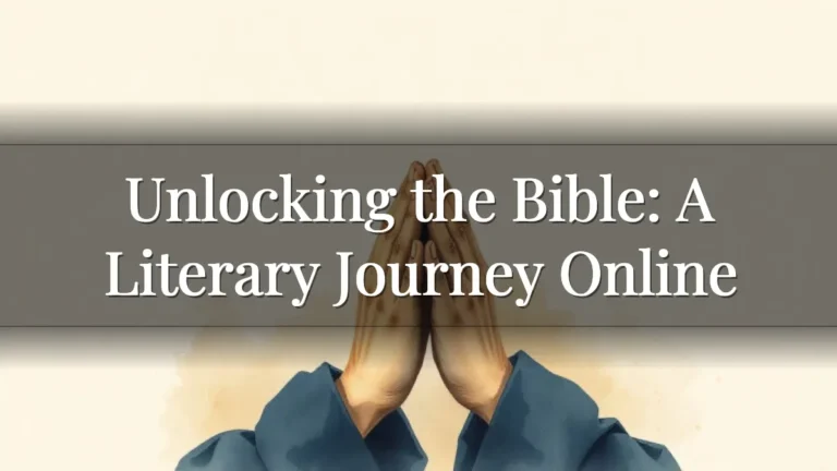 Unlocking the Bible: A Literary Journey Online