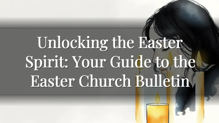 Unlocking the Easter Spirit:  Your Guide to the Easter Church Bulletin