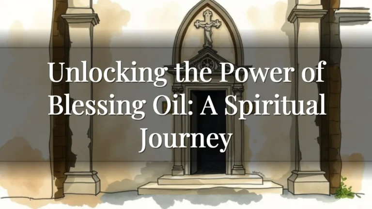 Unlocking the Power of Blessing Oil: A Spiritual Journey