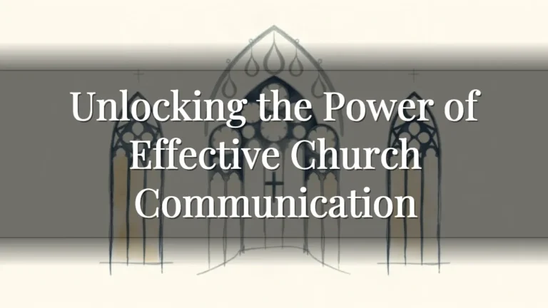 Unlocking the Power of Effective Church Communication