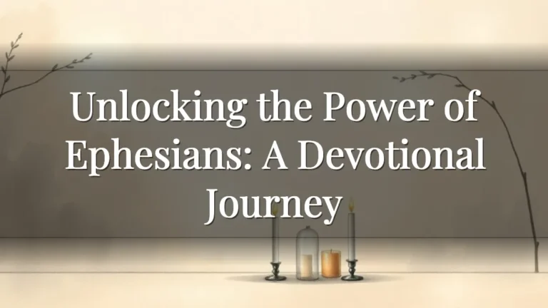 Unlocking the Power of Ephesians: A Devotional Journey