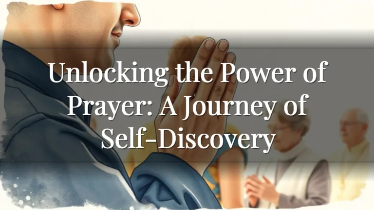 Unlocking the Power of Prayer: A Journey of Self-Discovery