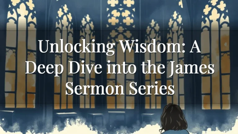 Unlocking Wisdom: A Deep Dive into the James Sermon Series Unlocking Wisdom: A Deep Dive into the James Sermon Series