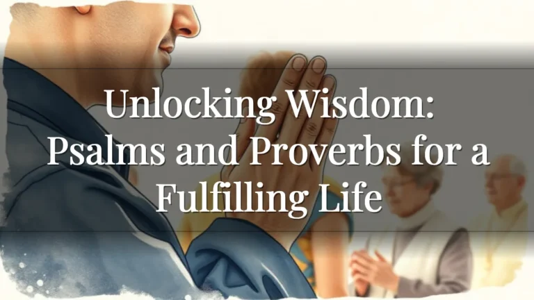 Unlocking Wisdom: Psalms and Proverbs for a Fulfilling Life Unlocking Wisdom: Psalms and Proverbs for a Fulfilling Life