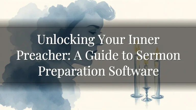 Unlocking Your Inner Preacher: A Guide to Sermon Preparation Software