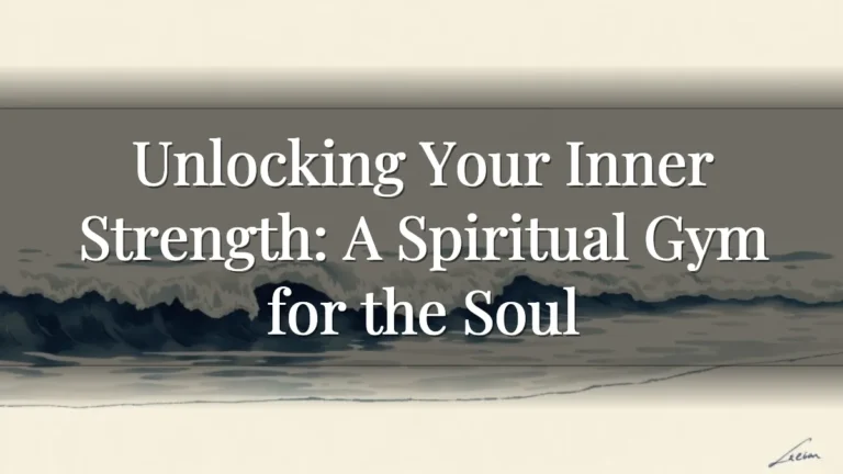 Unlocking Your Inner Strength: A Spiritual Gym for the Soul