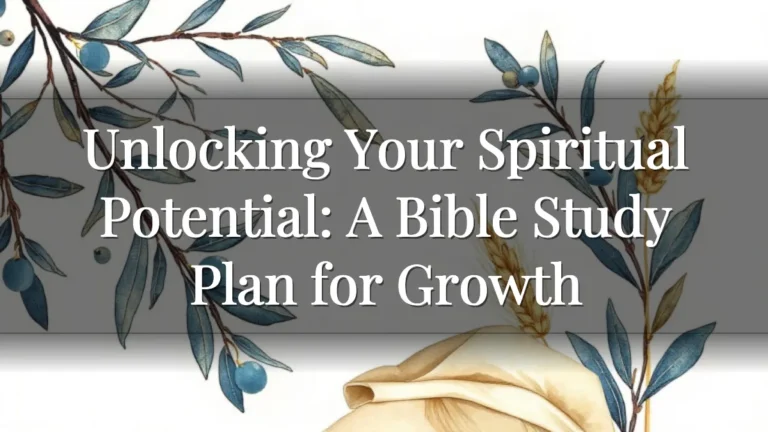 Unlocking Your Spiritual Potential: A Bible Study Plan for Growth