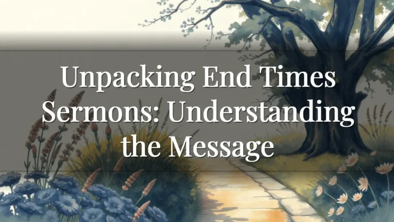 Unpacking End Times Sermons: Understanding the Message
