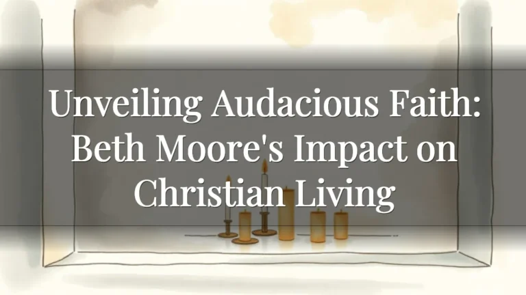 Unveiling Audacious Faith: Beth Moore's Impact on Christian Living Unveiling Audacious Faith: Beth Moore's Impact on Christian Living
