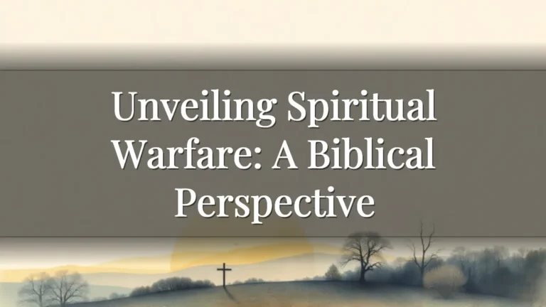 Unveiling Spiritual Warfare: A Biblical Perspective