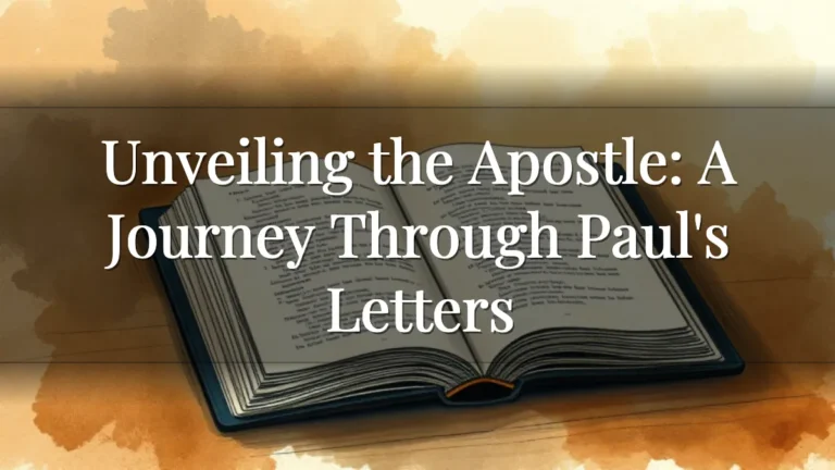 Unveiling the Apostle: A Journey Through Paul's Letters