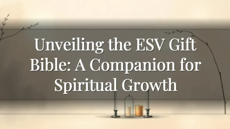 Unveiling the ESV Gift Bible: A Companion for Spiritual Growth Unveiling the ESV Gift Bible: A Companion for Spiritual Growth