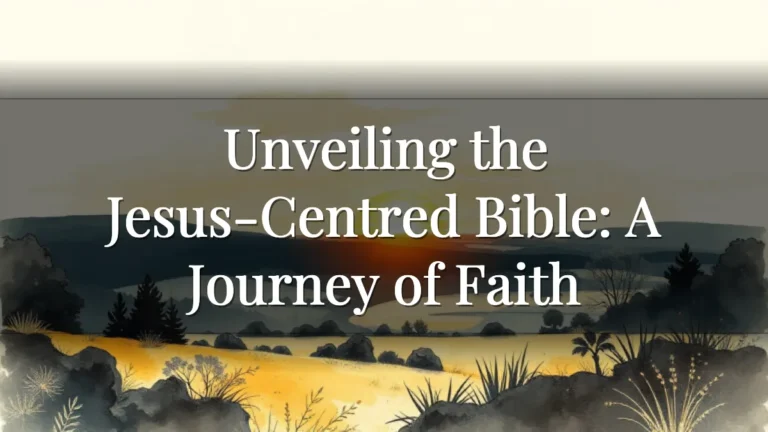 Unveiling the Jesus-Centred Bible: A Journey of Faith