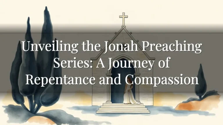 Unveiling the Jonah Preaching Series: A Journey of Repentance and Compassion Unveiling the Jonah Preaching Series: A Journey of Repentance and Compassion