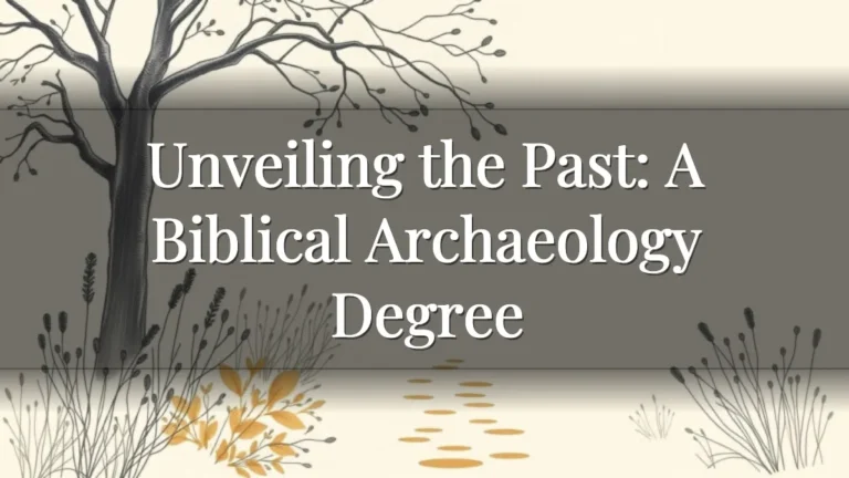 Unveiling the Past: A Biblical Archaeology Degree