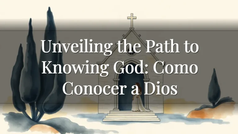 Unveiling the Path to Knowing God: Como Conocer a Dios