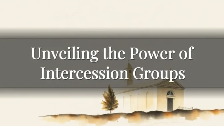 Unveiling the Power of Intercession Groups Unveiling the Power of Intercession Groups