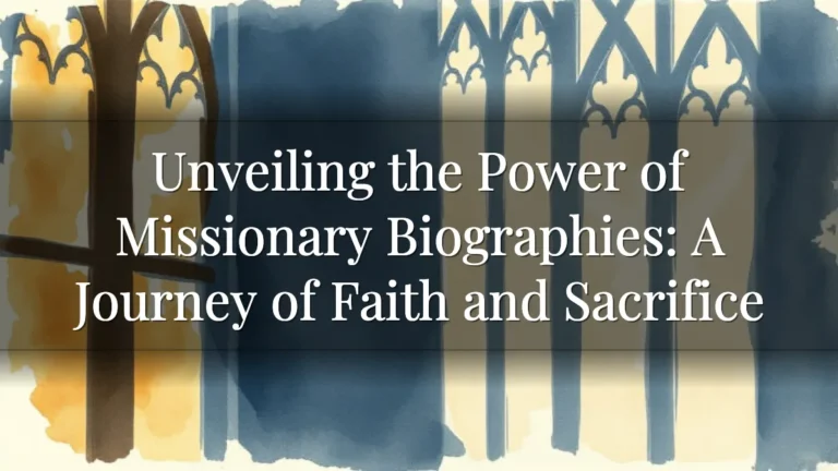 Unveiling the Power of Missionary Biographies: A Journey of Faith and Sacrifice