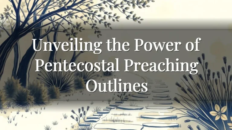 Unveiling the Power of Pentecostal Preaching Outlines Unveiling the Power of Pentecostal Preaching Outlines