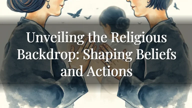 Unveiling the Religious Backdrop: Shaping Beliefs and Actions Unveiling the Religious Backdrop: Shaping Beliefs and Actions