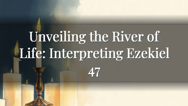 Unveiling the River of Life: Interpreting Ezekiel 47