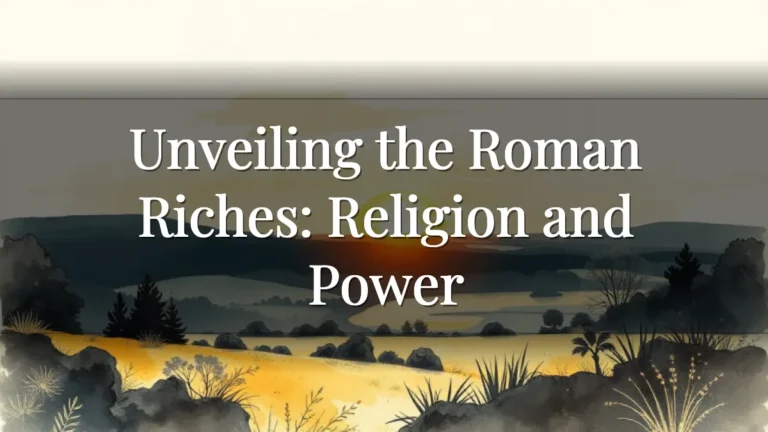Unveiling the Roman Riches: Religion and Power Unveiling the Roman Riches: Religion and Power