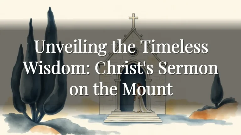 Unveiling the Timeless Wisdom: Christ's Sermon on the Mount Unveiling the Timeless Wisdom: Christ's Sermon on the Mount