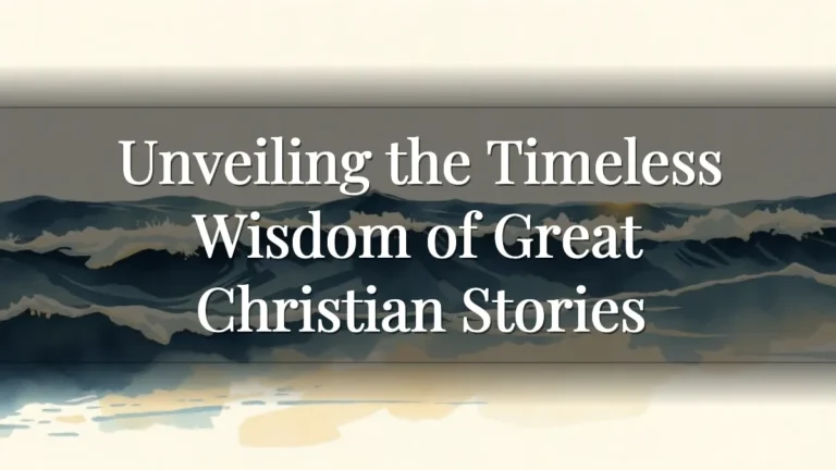 Unveiling the Timeless Wisdom of Great Christian Stories