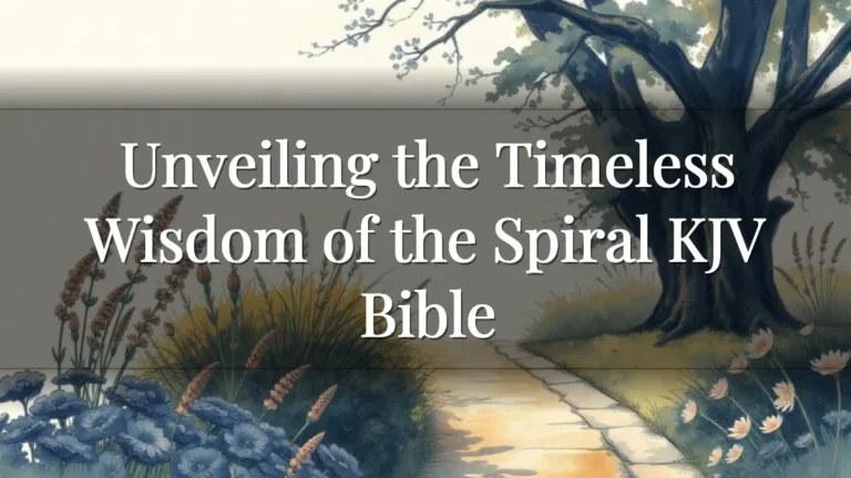 Unveiling the Timeless Wisdom of the Spiral KJV Bible