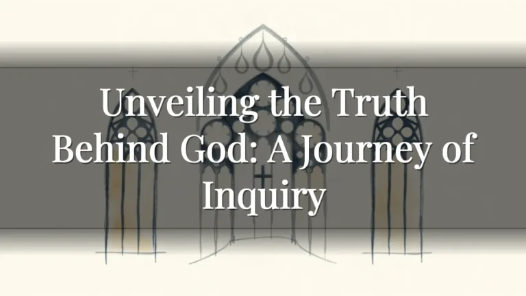 Unveiling the Truth Behind God: A Journey of Inquiry Unveiling the Truth Behind God: A Journey of Inquiry