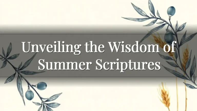 Unveiling the Wisdom of Summer Scriptures Unveiling the Wisdom of Summer Scriptures