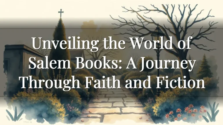 Unveiling the World of Salem Books: A Journey Through Faith and Fiction Unveiling the World of Salem Books: A Journey Through Faith and Fiction