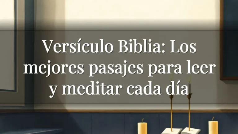 Versículo Biblia: Los mejores pasajes para leer y meditar cada día Versículo Biblia: Los mejores pasajes para leer y meditar cada día