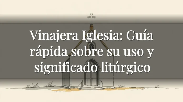 Vinajera Iglesia: Guía rápida sobre su uso y significado litúrgico