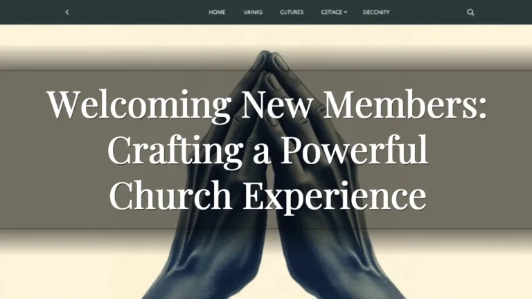 Welcoming New Members: Crafting a Powerful Church Experience Welcoming New Members: Crafting a Powerful Church Experience