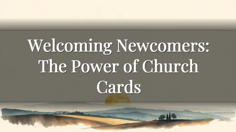 Welcoming Newcomers: The Power of Church Cards Welcoming Newcomers: The Power of Church Cards