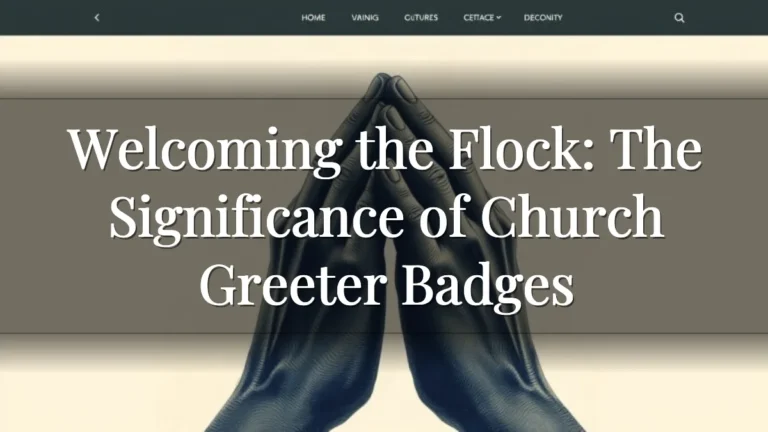 Welcoming the Flock: The Significance of Church Greeter Badges