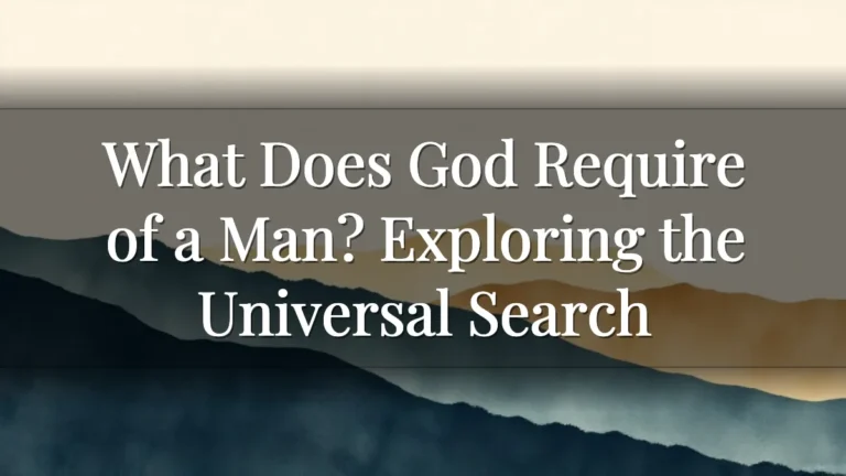 What Does God Require of a Man? Exploring the Universal Search