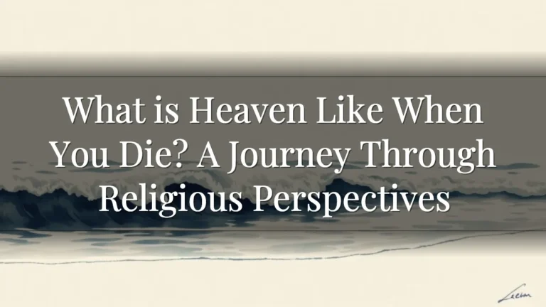 What is Heaven Like When You Die? A Journey Through Religious Perspectives