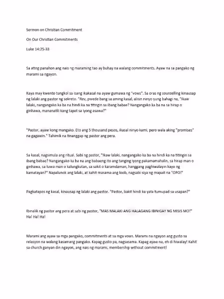 The Power of Commitment: A Sermon for the Soul