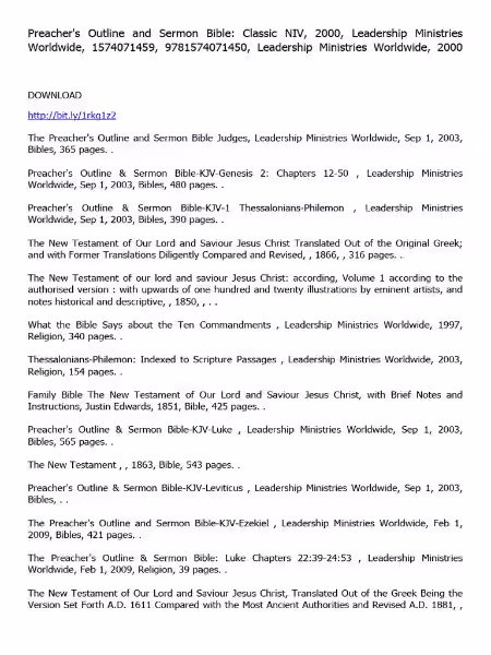 Unlocking Spiritual Growth: The Power of Preachers' Bible Sermon Outlines