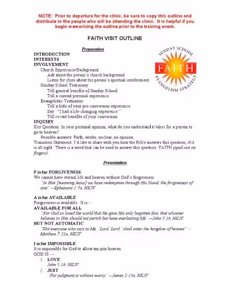 Igniting the Flame of Faith: A Preaching Outline