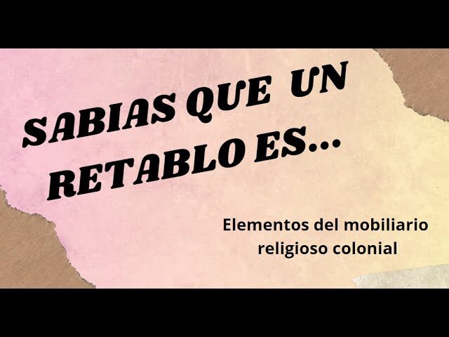 que son retablos