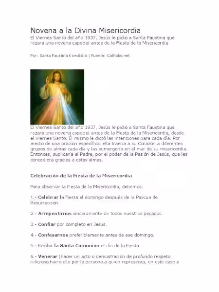 La Novena a la Divina Misericordia: Un Viaje de Fe y Esperanza en la Religión novena_alla_divina_misericordia