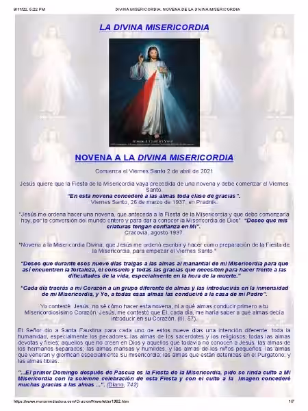La Novena de la Divina Misericordia: Un Camino de Esperanza y Sanación en tu Fe novena_divina_misericordia