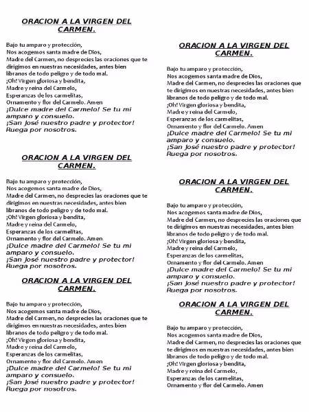 La Profunda Conexión: Oración a la Virgen del Carmen y su Significado en la Religión oracion_virgen_del_carmen