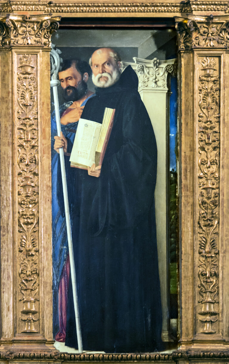 Estampita de San Benito de Nursia para imprimir
