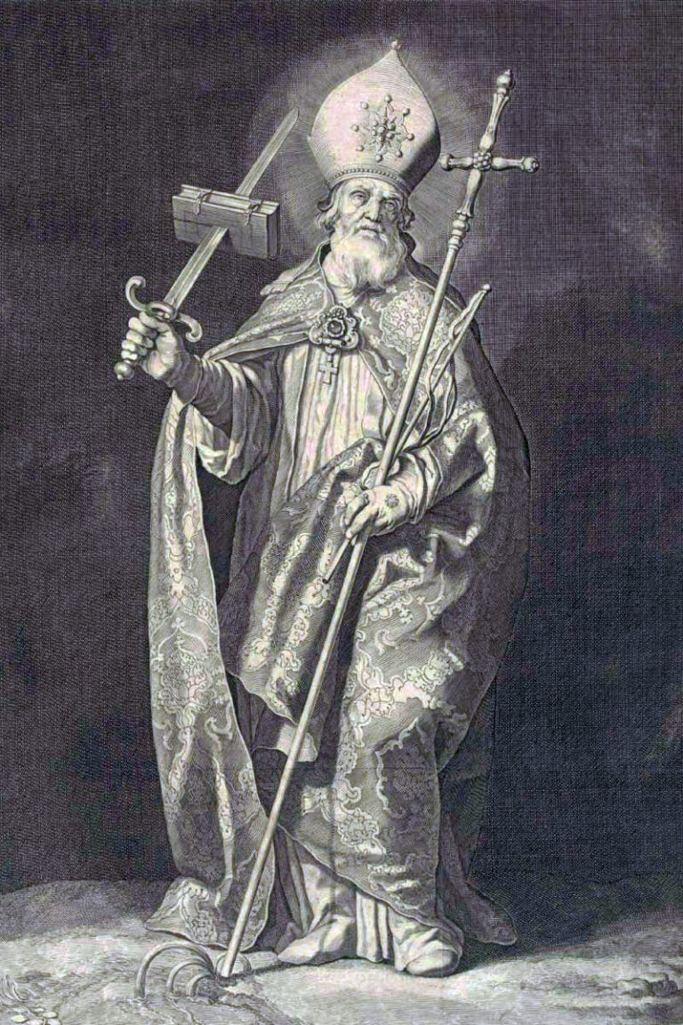 Estampita de San Bonifacio para imprimir gratis — Imagen y oración Estampita de San Bonifacio para imprimir