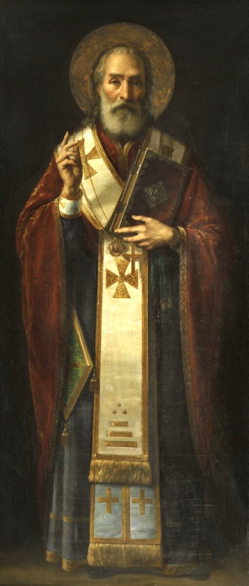 Estampita de San Nicolás de Bari para imprimir