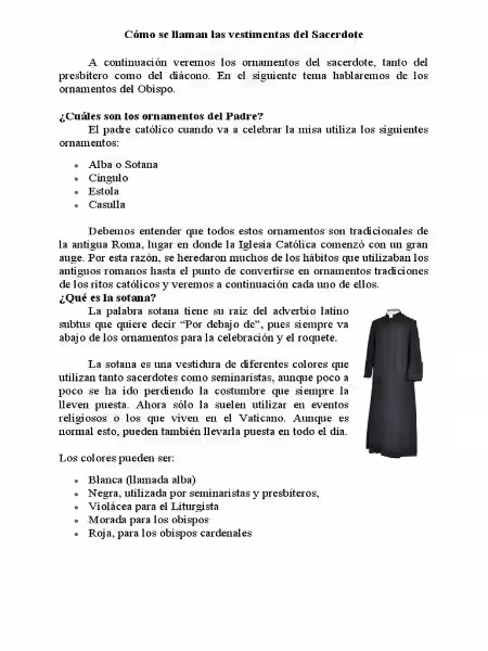 Las Vestimentas del Sacerdote: Un Vistazo Profundo a su Significado Religioso vestimentas_del_sacerdote